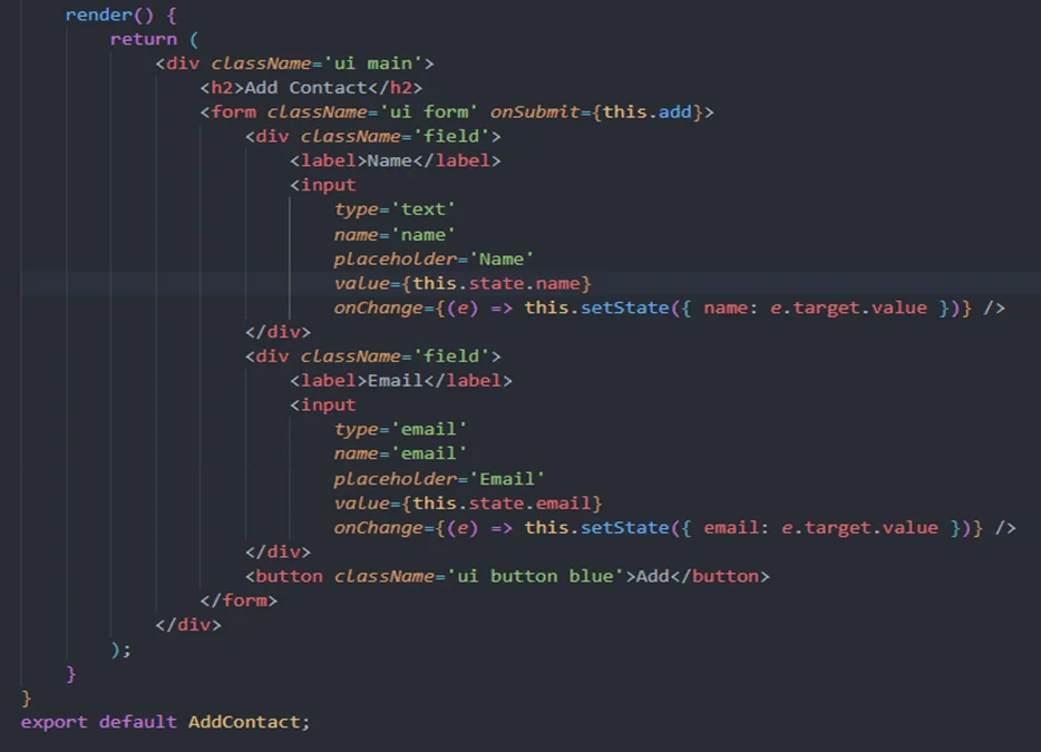 Jak stworzyć contact managera za pomocą React? 4 reactkontakt3