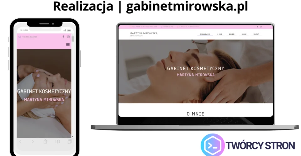 Strona internetowa - Gabinet kosmetyczny Martyna Mirowska