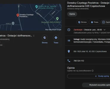 Pozycjonowanie - Google Moja Firma - Doradcy Czystego Powietrza