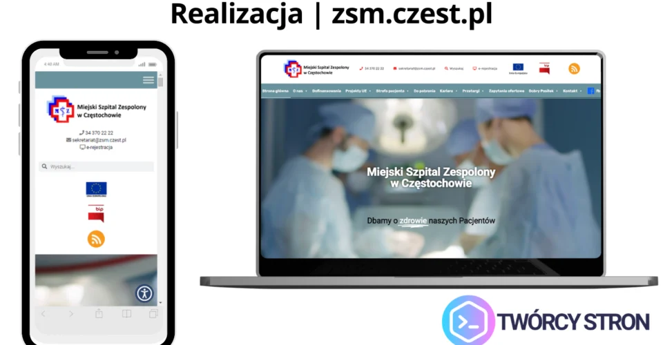 Strona internetowa - Miejski Szpital Zespolony w Częstochowie