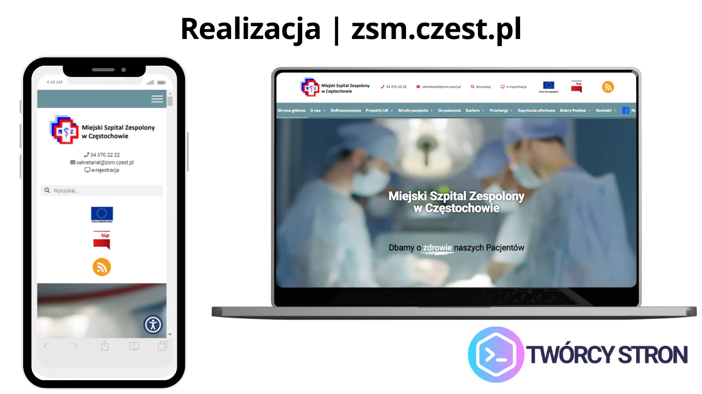 Strona internetowa - Miejski Szpital Zespolony w Częstochowie